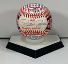 Pete Rose Signed ONL Baseball, VCBC SuperStats, Hand Painted, JSA, Cin. Reds