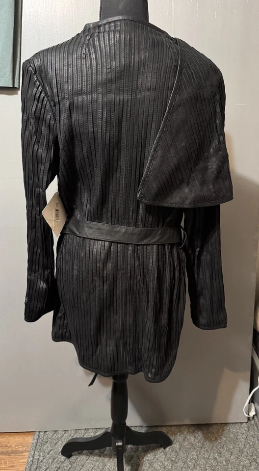 Mark & James by Badgley Mischka Leather Dress SZ L Goth Renaissance Gladiator - Image 3 of 4