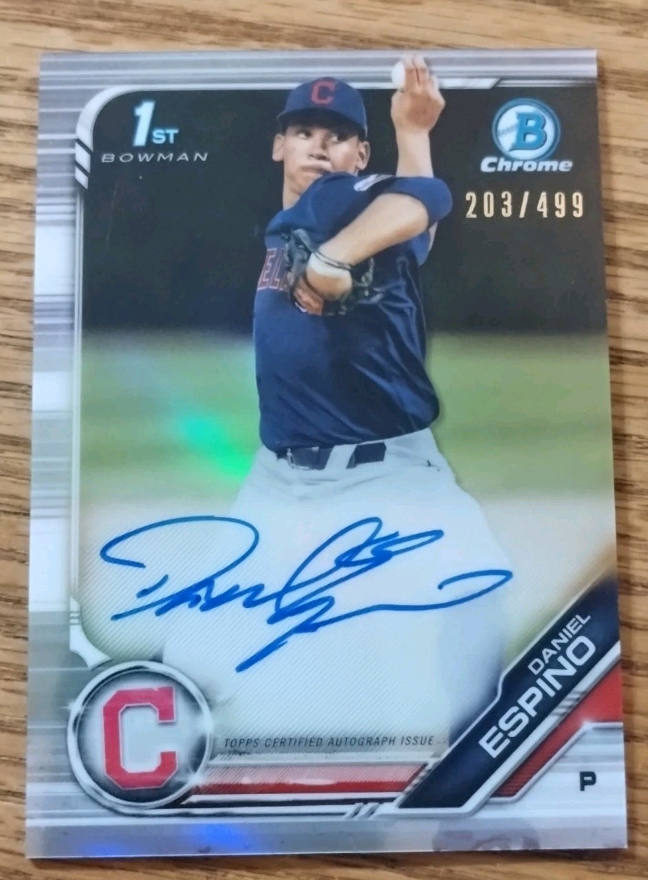 2019 Bowman Draft - Bowman Chrome 1st Daniel Espino Auto #CDA-DE Refractor /499