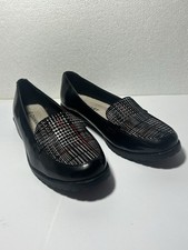 Damart Women's Moccasin Design Loafers Size UK 4 EU 37 Slip Ons Shoes Black