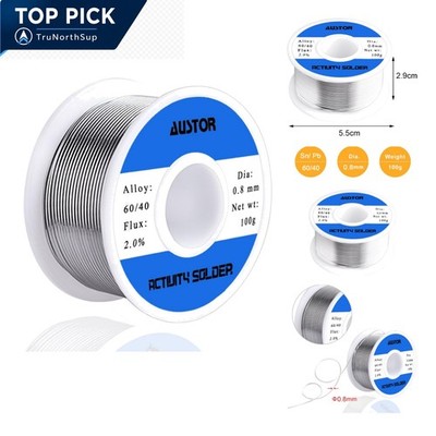 60-40 Tin Lead Rosin Core Solder Wire 0.8mm 100g for Electrical Soldering