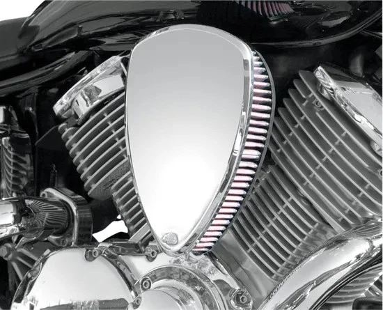 Kit Limpiador Aire Grande Baron Suave Conjunto Cromo Honda VTX1800S 02-08 Foto 2 de 4