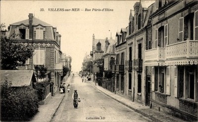 Postcard Villers sur Mer Calvados, Rue Paris d Illins - 4477943