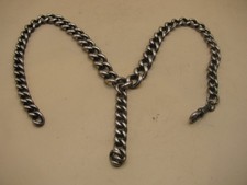 Antique Sterling Silver Double Albert Chain Graduated With Extender Chain