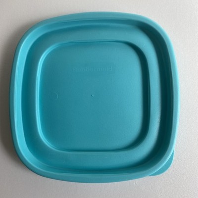 RUBBERMAID 7J64 Easy Find TEAL Square Cover Lid;  6-1/2'' Replacement LID ONLY