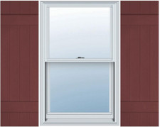 Bordeaux 14"x47" Vinyl Board-N-Batten Shutters with Hardware Kit