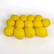 Realistic Artificial Faux Fake Food Display Replica Props 13 YELLOW LEMONS FRUIT