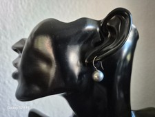 😯OHRRINGE😯925 STERLING SILBER😯ECHTSCHMUCK😯2xPERLE😯OHRSCHMUCK😯OHRHÄNGER😯