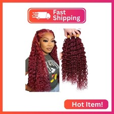 22 24 26 Inch 99J Burgundy Bundles Human Hair Water Wave Bundles Wine Red Water