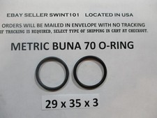 29mm ID x 35mm OD x 3mm thick O-ring. Buna-70.  Quan 2.