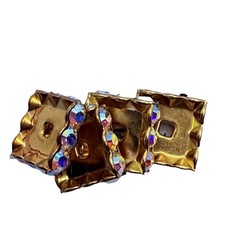Swarovski Crystal Square Rondelle Beads AB 12mm Qty:4