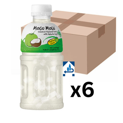 6er-Pack Mogu Mogu Kokos Getränk mit Nata de Coco 320ml (inkl. 1,50  Pfand)
