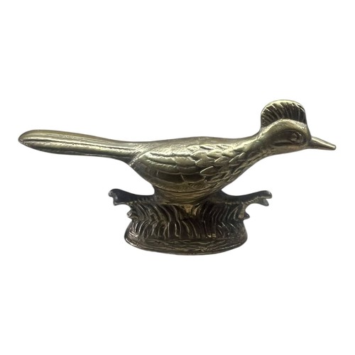 Vintage Brass/Metal Pheasant Bird Figurine 7.5" x 1.6" x 3.6" tall Heavy
