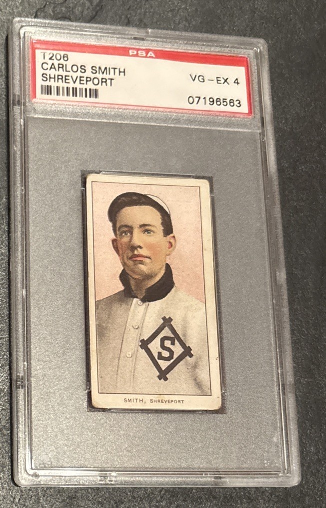 1909-11 T206 Set-Break Carlos Smith Piedmont PSA 4