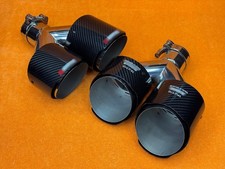 TERMINALI SCARICO DOPPIO UNIVERSALE CARBONIO LUCIDO 63mm IN - 114mm OUT (2 pz)