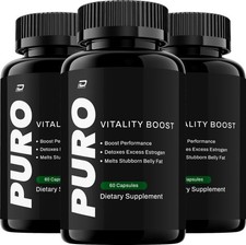 (3 Pack) Puro for Men Capsules – Puro Vitamin Complex Pills, Energy
