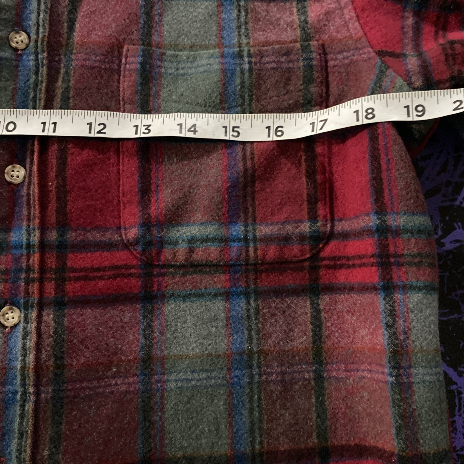 Pendleton Wool Button Down Pants Laid Long Sleev … - image 3