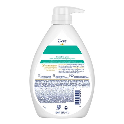 Dove Sensitive Skin Nourishing Body Wash, 1 Liter (33.8 fl oz) - Picture 2 of 7