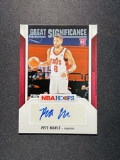 2024-25 Panini Hoops Great Significance Auto Pete Nance RC Rookie #GS-PNC XV44