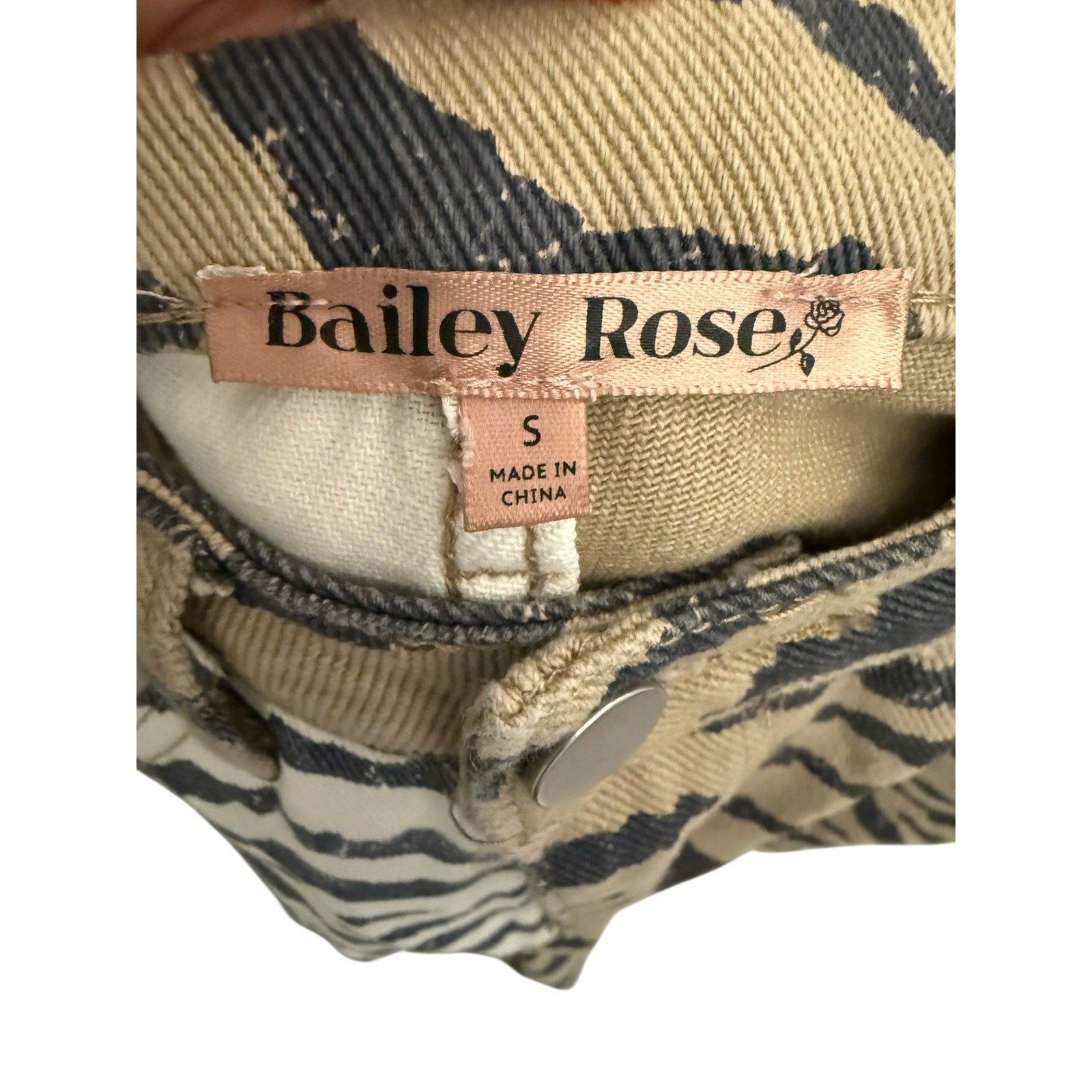 Bailey Rose Reverse Tiger Print Flared Jeans in a… - image 2