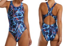 Womans Speedo TYR Electro Maxfit Racing Onepiece Swimsuit,blue Size 6, NWT