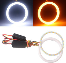 1-pair 80mm Whiteamber Switchback 102smd 4014 Led Halo Ring Angel Eyes Led Ligh