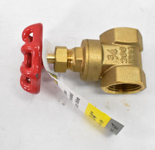 The Works Brass Threaded Gate Valve 3/4" FIP x FIP Heavy Pattern Brass Lead Free
