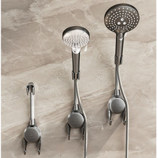 Support de pommeau de douche réglable 2 pièces avec ventouse forte pour utilis