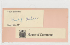POLITICS  Signed Meg Hillier MP  Labour MP