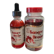 Sangre de Drago Drops & Capsules Combo Croton Lechleri Natural Herbal Supplement