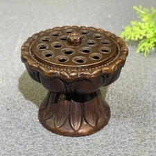 Lotus Lamp Incense Burner Alloy Vintage Style Aromatherapy Holder Home Decor