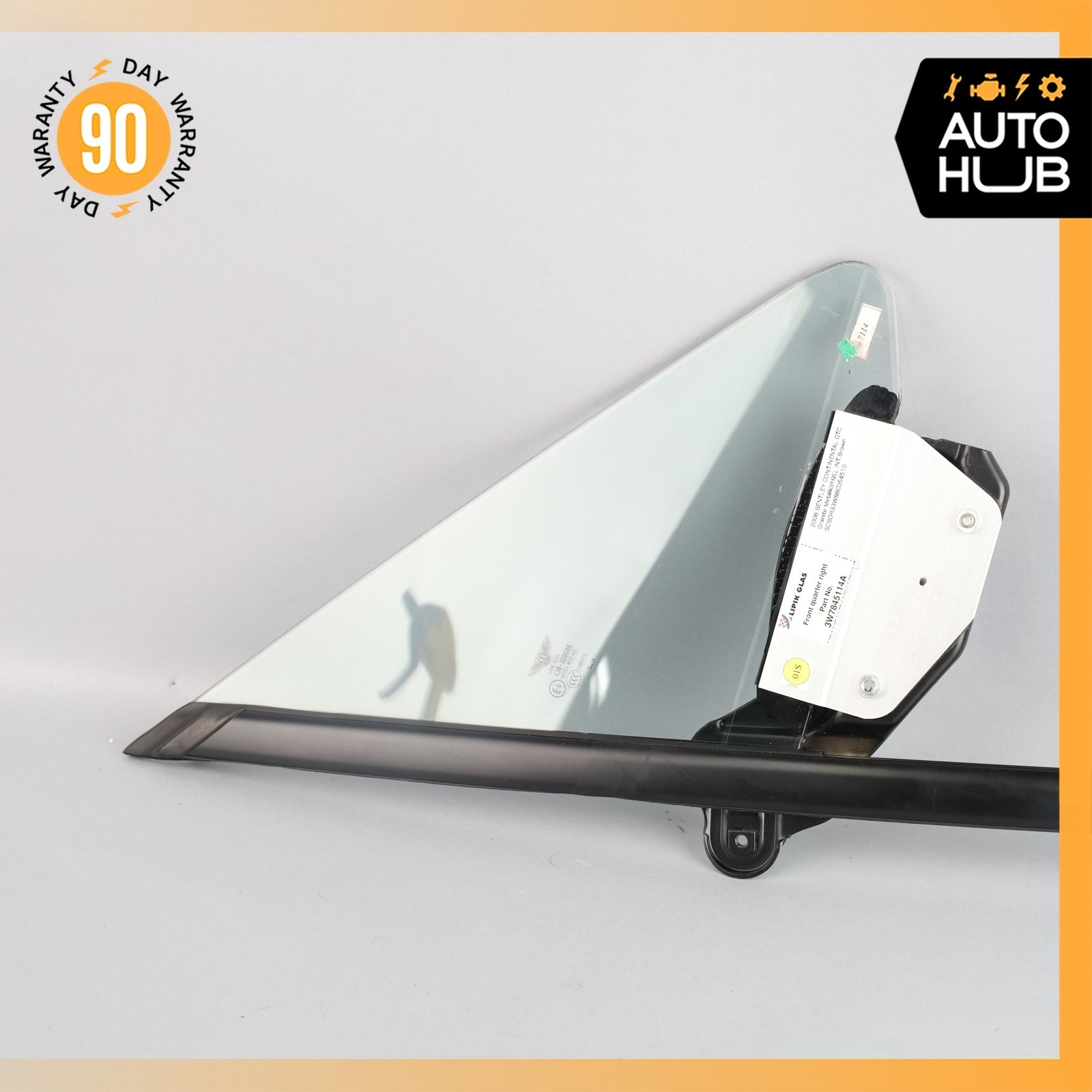 07-18 Bentley Continental GTC Front Right Side Door Vent Window Glass OEM