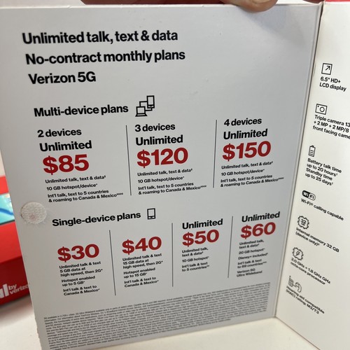 LOT OF 2! Total by Verizon Prepaid Nokia C300 5G (32GB) & TCL K24 5G (64GB) NIB - Picture 7 of 9