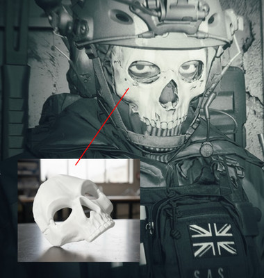 Call Of Duty Ghost Mask Simon Ghost Riley Mask COD cosplay costume - 3D ...