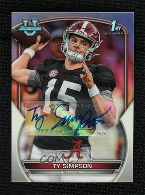 2022 Bowman U Chrome Prospect Refractor 189/499 Ty Simpson #80 Auto 0j3l