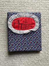 Vintage Handmade Fabric Photo Album Lace Embroidered Photos Cottagecore