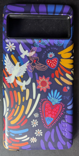 Casely Phone Case Pixel 7 Pro XL Colorful Birds Hearts Pattern Slim Protective