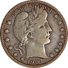 1907-D Barber Quarter