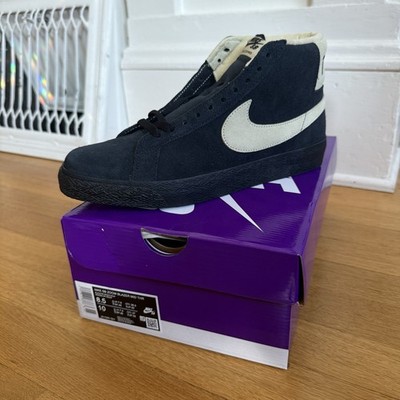 Nike SB x Thrasher Magazine Blazer Mid Size 8.5 Black Vegas Gold Skateboard Shoe