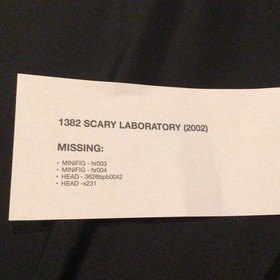 Rare Vintage LEGO Studios Set 1382 Scary Laboratory (2002) NOT COMPLETE