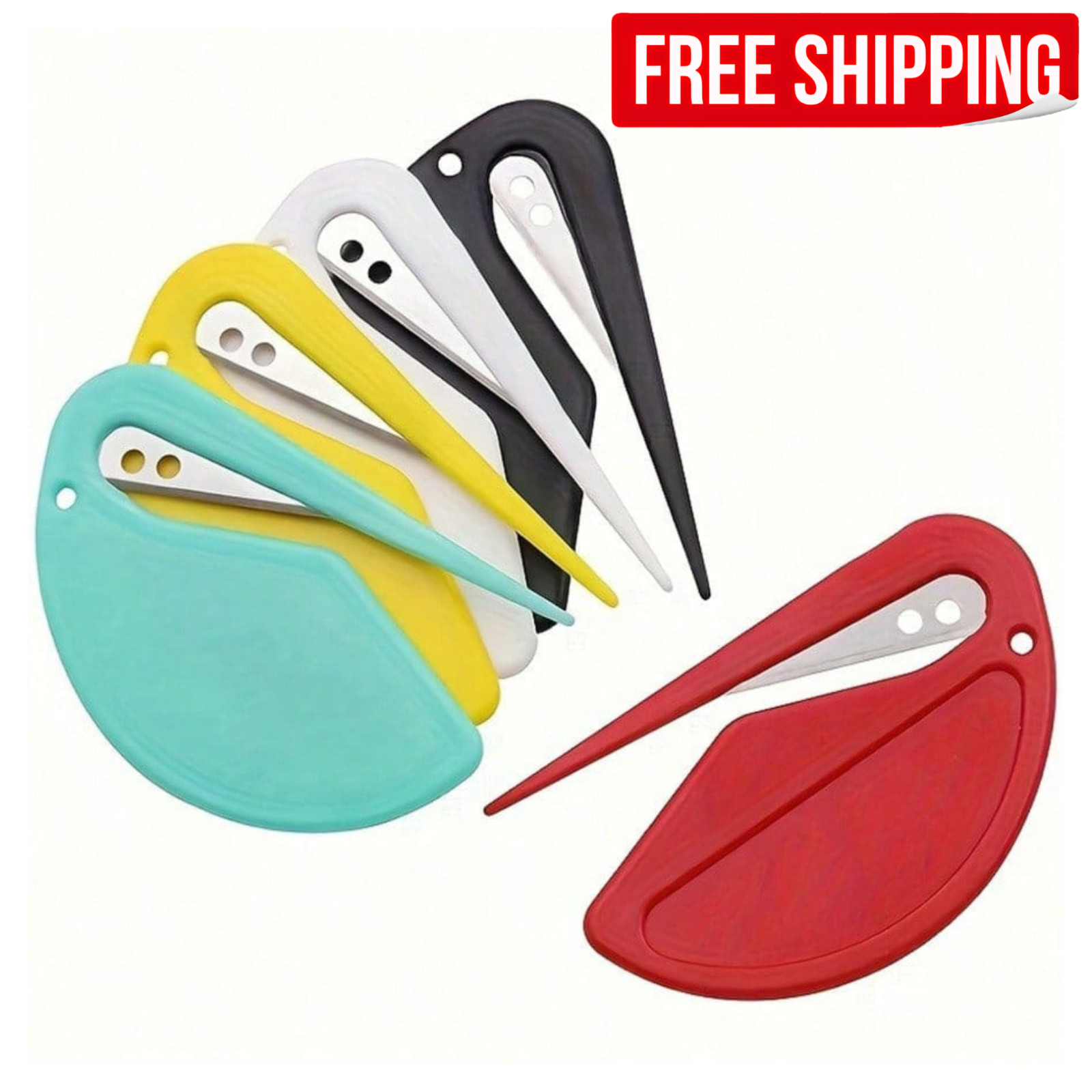 2PCS Plastic Letter Opener Envelope Cutter Mail Opener Home Office School Tool