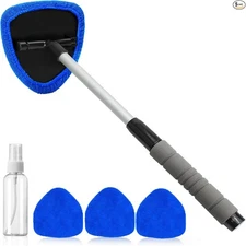 Windshield Cleaning Tool, Car Window Cleaner Windshield Cleaner with 4 Reusable
