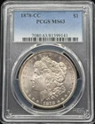 1878 CC Morgan Silver Dollar PCGS MS-63