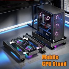 Adjustable PC Computer Tower Stand Holder Mobile CPU Stand With 4 Caster Wheels