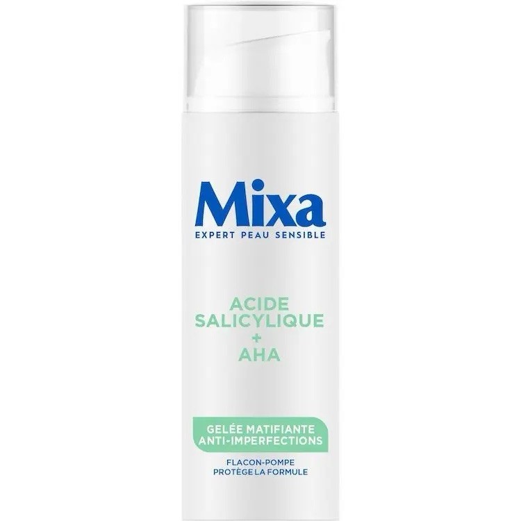 Mixa gelée matifiante soin visage fraîcheur matin pour routine anti imperfections active 50ml