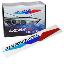 Iconic M-sport Tri-color Stripe Wblack Performance Letter Vinyl Sticker For Bmw