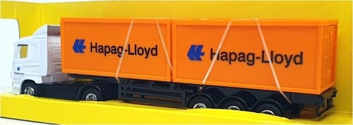 Corgi 1/64 Scale TY86620 - Scania Skeletail Trailer "Hapag Lloyd" - White/Orange - Picture 2 of 5