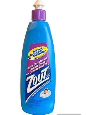 Zout Stain Remover Advanced Stain Removal Full Bottle 16oz Prop 2004 Vintage