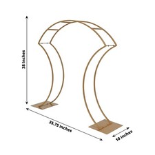 GOLD 38" Curvy Metal Flower Arch STAND Wedding Table Centerpiece Party Events