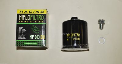 Kawasaki ZX6R 95-02 Race gebohrt Lockwire HF303 Ölfilterwanne Bolzen Stopfen Scheibe